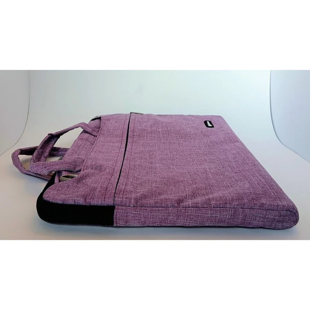 Qishare Purple Heathered Laptop Case Bag No Shoulder Strap